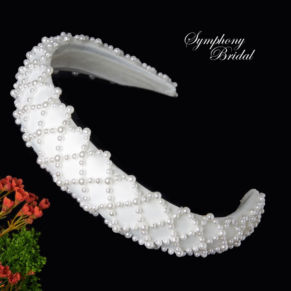 Symphony Bridal Ivory Pearl Headband
